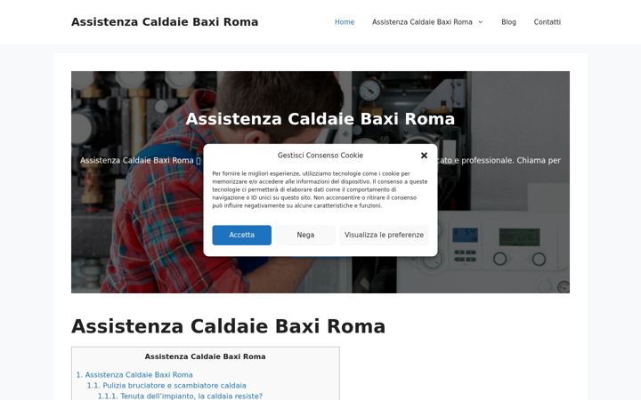 Captura de ecrã de assistenzacaldaiebaxi.it