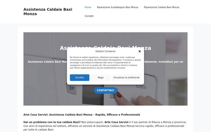 Captura de ecrã de assistenzacaldaiebaximonza.it