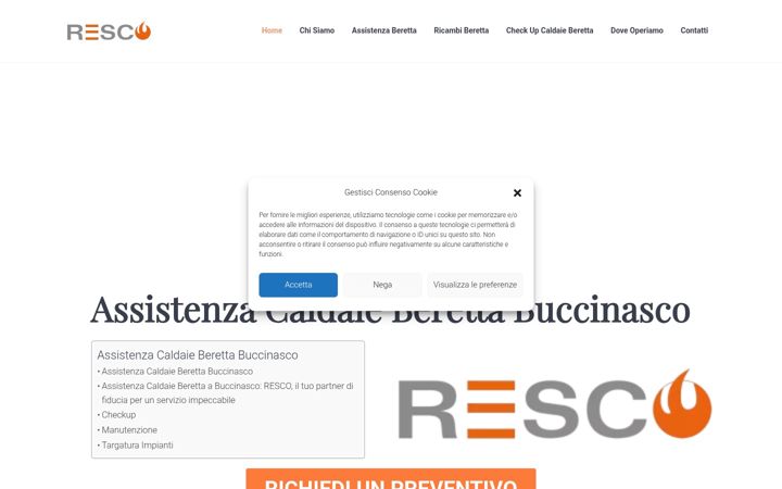 Captura de ecrã de assistenzacaldaieberettabuccinasco.it