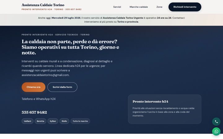 Screenshot of assistenzacaldaietorino.eu