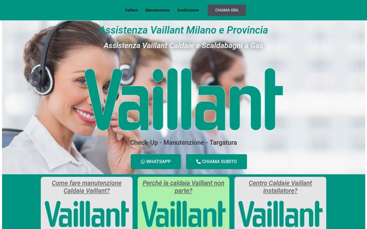 Screenshot of assistenzacaldaievaillantmilano.com