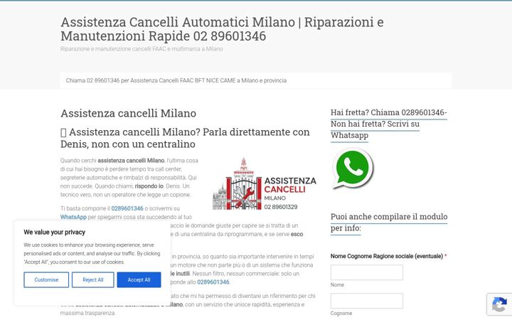 Screenshot ta' assistenzacancellimilano.it