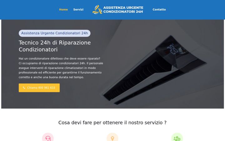 Screenshot ta' assistenzacondizionatori24h7.it