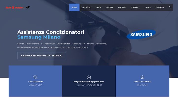 Ekrānuzņēmums no assistenzacondizionatorisamsungmilano.it