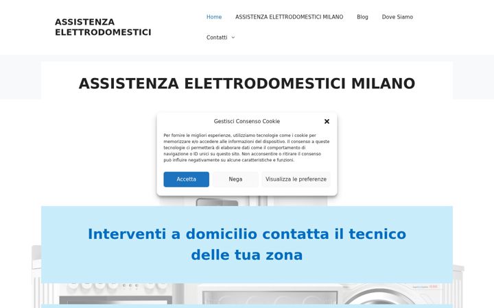 Screenshot of assistenzaelettrodomesticimilano.net