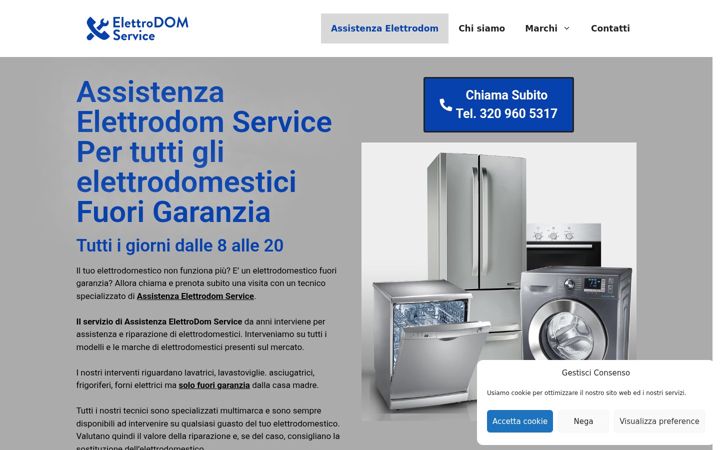 Screenshot of assistenzaelettrodomservice.it