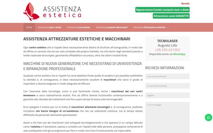 Screenshot of assistenzaestetica.it