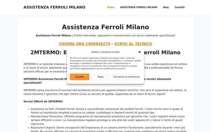 Screenshot of assistenzaferroli.milano.it