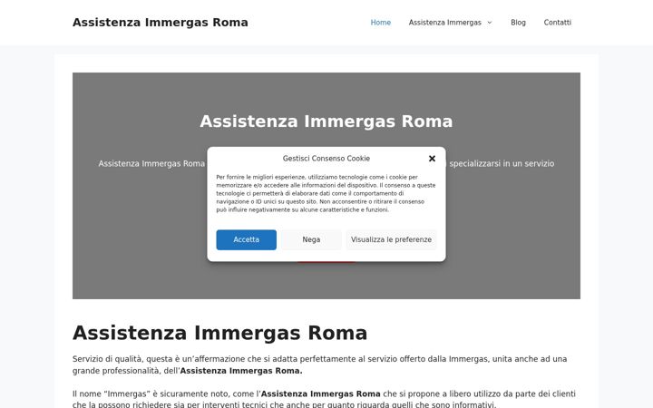 Screenshot of assistenzaimmergas.roma.it
