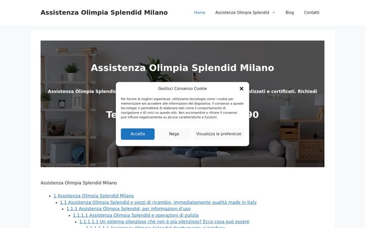 Screenshot of assistenzaolimpiasplendid.it