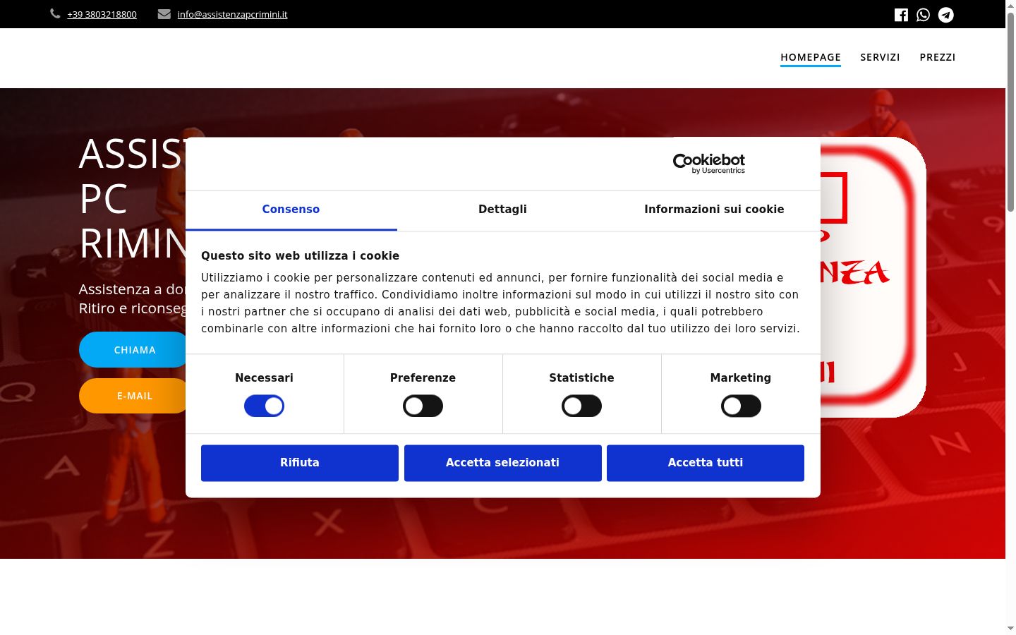 Képernyőkép a bármilyen interakció előtt megjelenő hozzájárulási bannerről