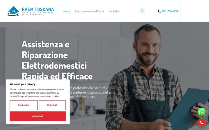 Screenshot of assistenzaraem.it