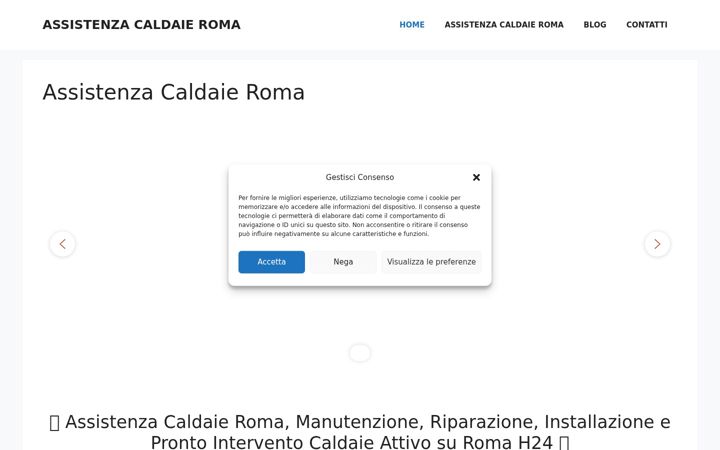 Screenshot di assistenzaromacaldaie.it
