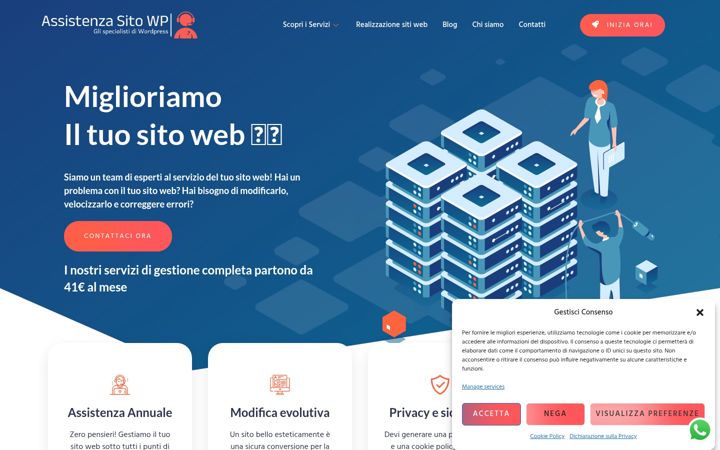 Captură de ecran a assistenzasito-wp.it