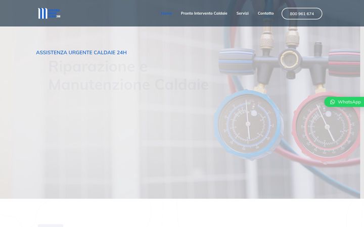 Screenshot of assistenzaurgentecaldaie24h.it