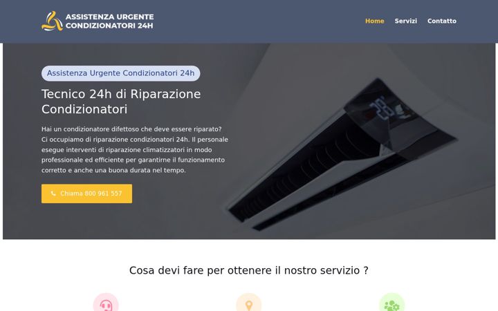 Ekrānuzņēmums no assistenzaurgentecondizionatori24h.it