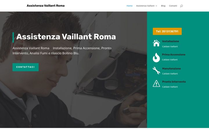 Screenshot of assistenzavaillant.roma.it