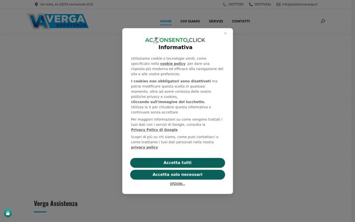 Screenshot of assistenzaverga.it