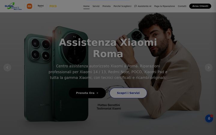 Екранна снимка на assistenzaxiaomiroma.it