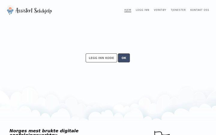 Kuvakaappaus sivustosta assistertselvhjelp.no