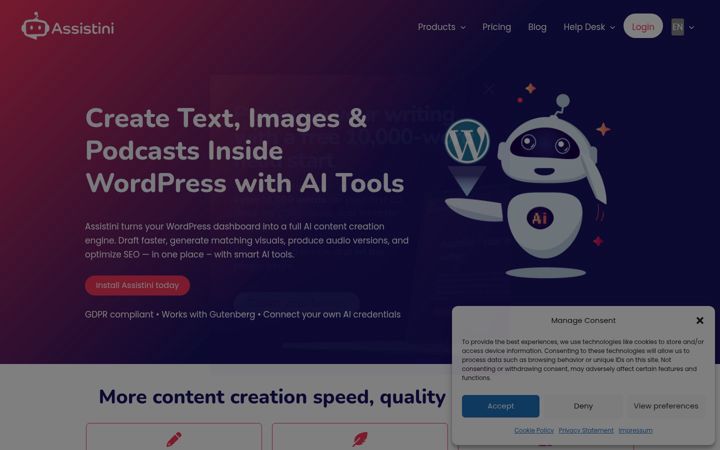 Screenshot ta' assistini.com