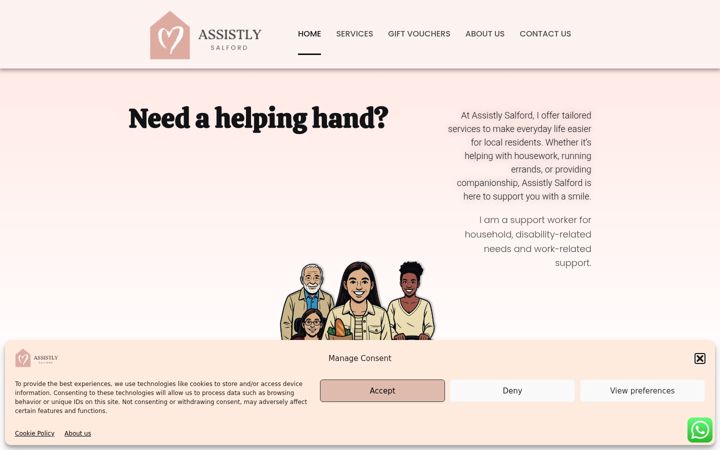 Screenshot of assistlysalford.co.uk