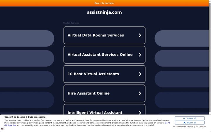 Screenshot of assistninja.com