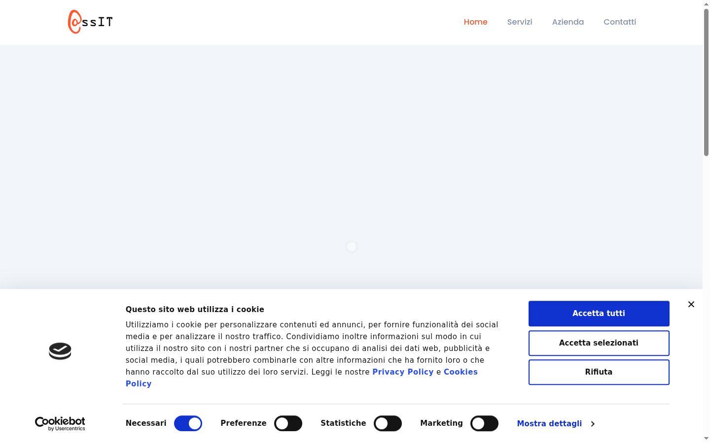 Screenshot of the consent banner shown before any interaction