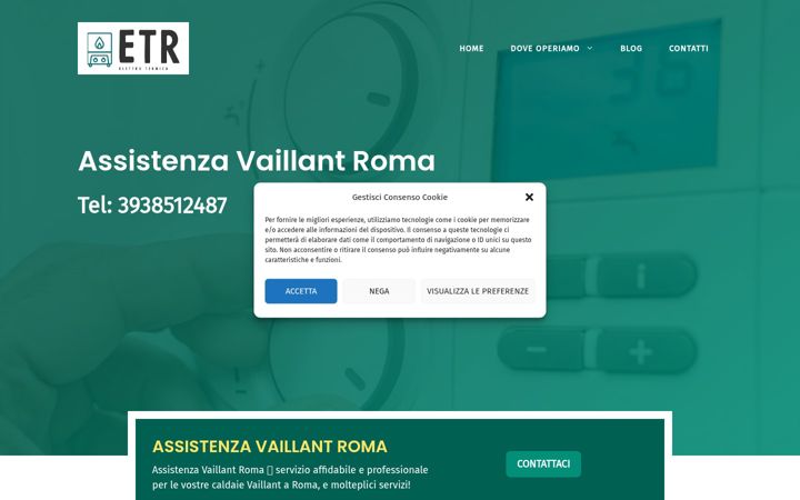 Screenshot of assitenzavaillant.roma.it