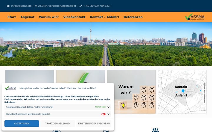 Screenshot of assma.de