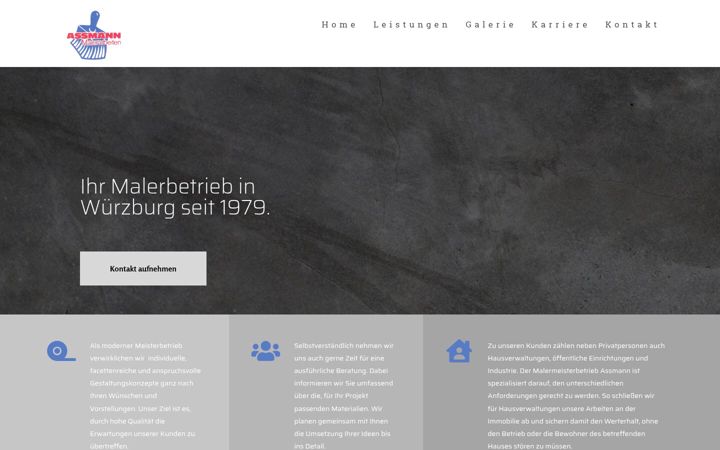 Screenshot of assmannmeistermalerbetrieb.de