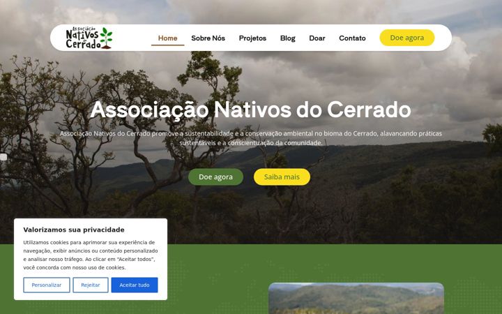 Screenshot of assnativosdocerrado.com.br