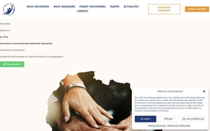 Screenshot of asso-aime.fr
