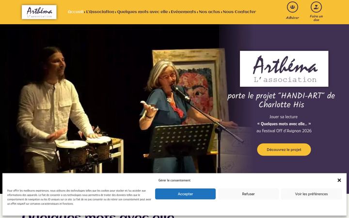 Ekrano kopija asso-arthema.fr