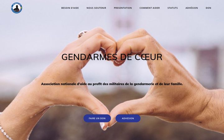Screenshot of asso-gendarmesdecoeur.fr