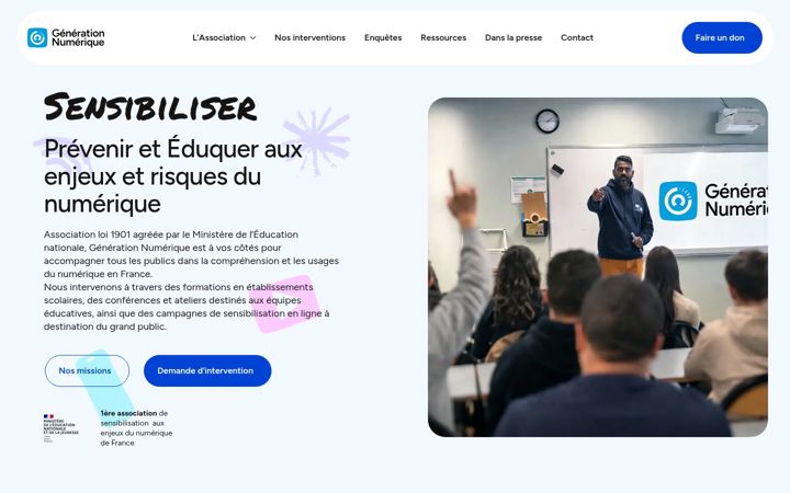 Screenshot of asso-generationnumerique.fr