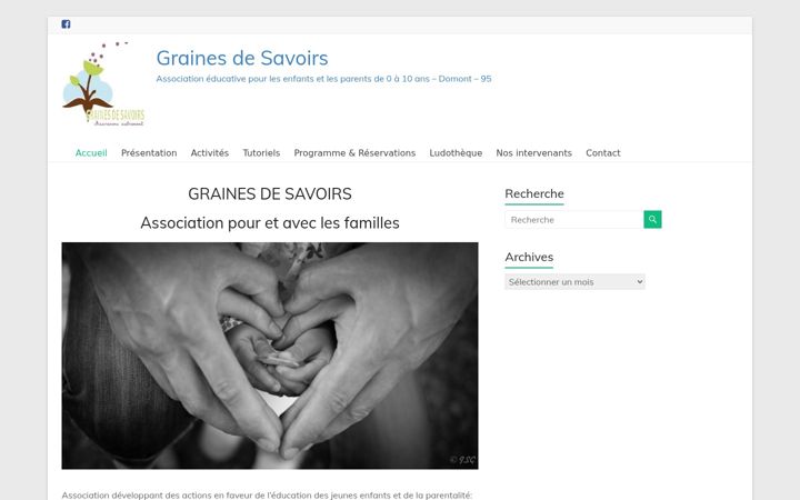 Screenshot of asso-grainesdesavoirs.fr