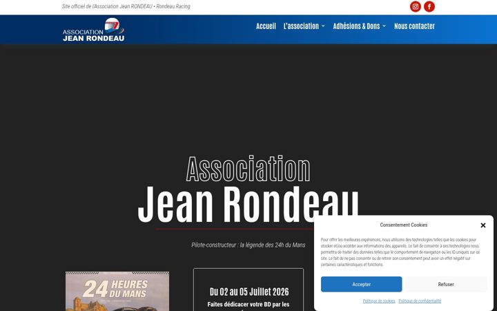 Screenshot of asso-jeanrondeau.fr