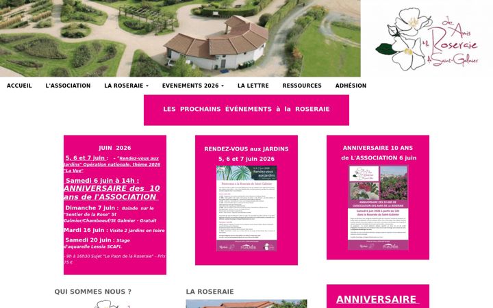 Skjermbilde av asso-roseraie-saintgalmier.org