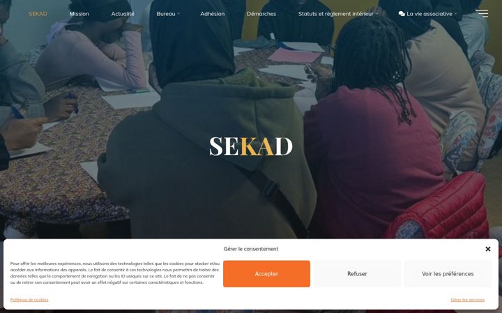 Screenshot of asso-sekad.fr