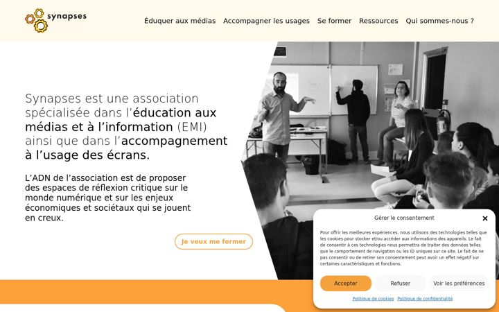 Skjermbilde av asso-synapses.org