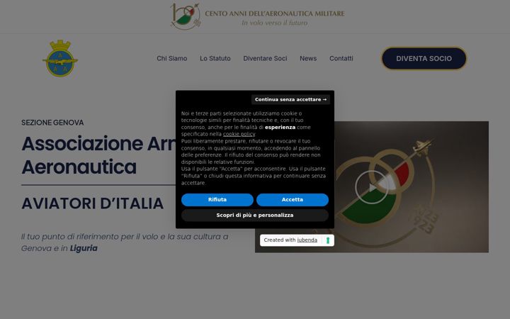 Screenshot of assoaeronauticagenova.it