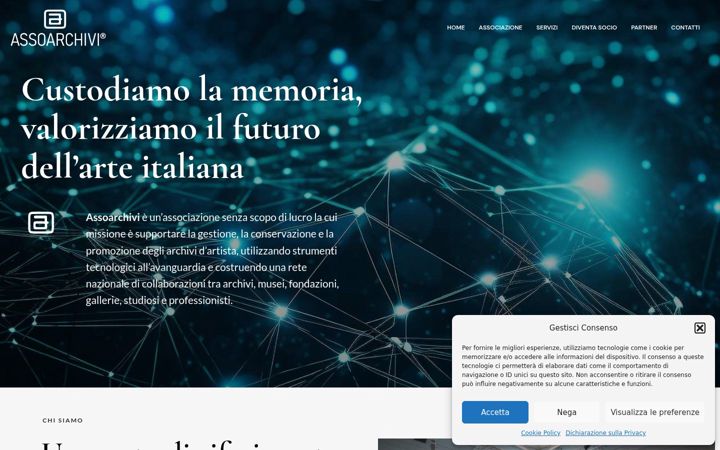 Screenshot of assoarchivi.it