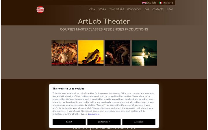Screenshot of assoartlab.org