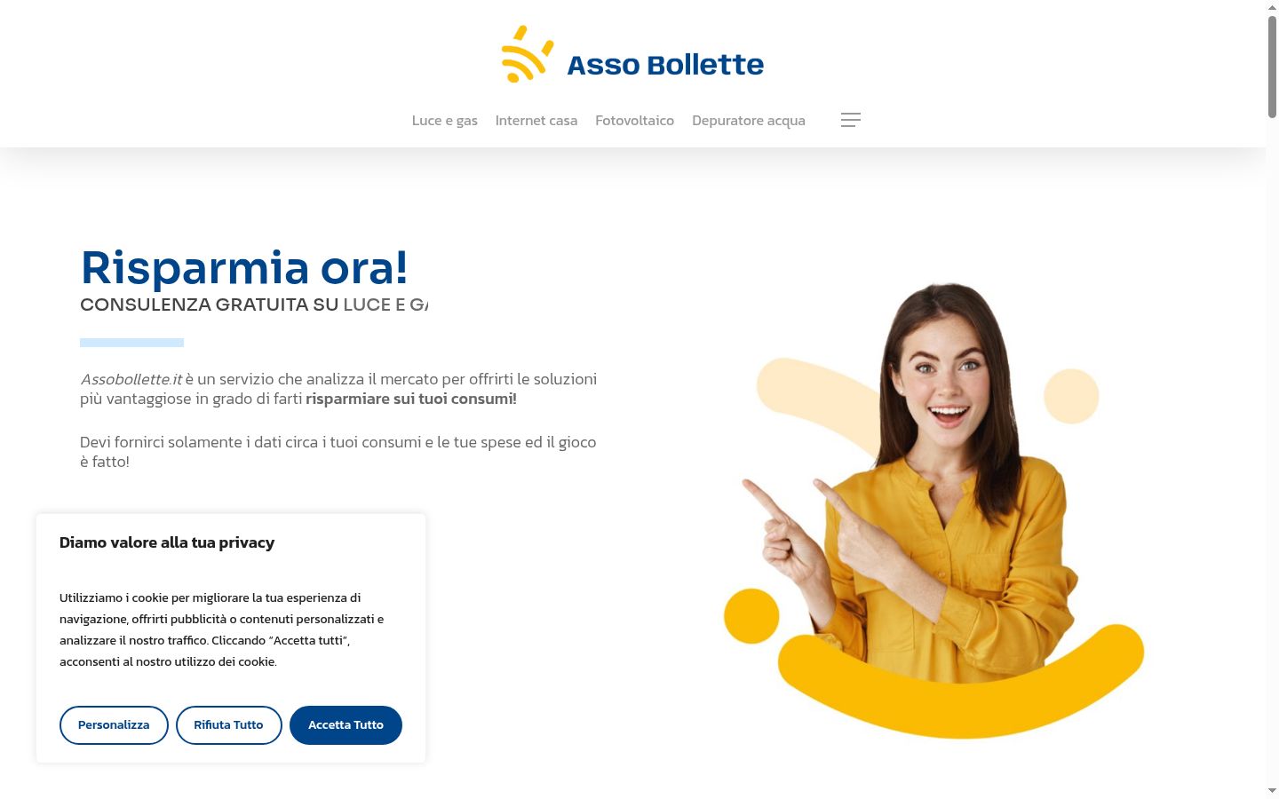 Snimka zaslona bannera za privolu prikazanog prije bilo kakve interakcije