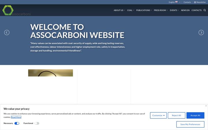Screenshot of assocarboni.it