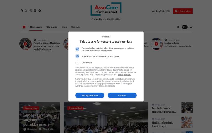 Screenshot of assocareinformazione.it