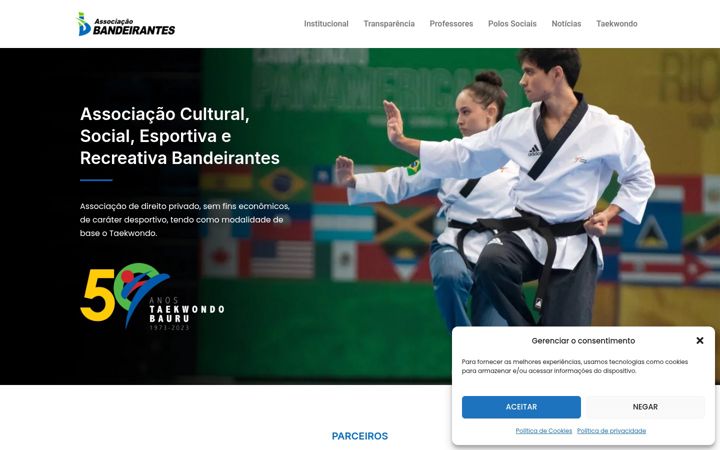 Skärmbild av associacaobandeirantes.com.br