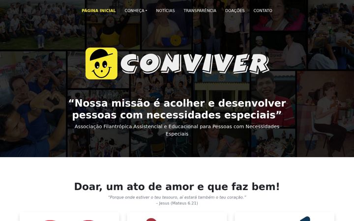 Screenshot of associacaoconviver.com.br