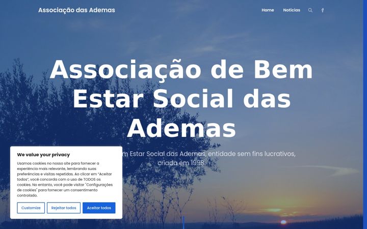 Screenshot of associacaodasademas.pt